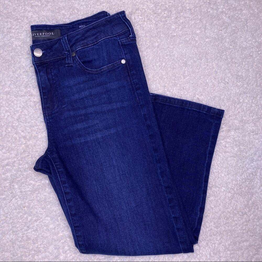 Liverpool Dark Denim Capri Jean 6P